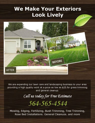 15 Lawn Care Flyers Free Examples Advertising Ideas Document