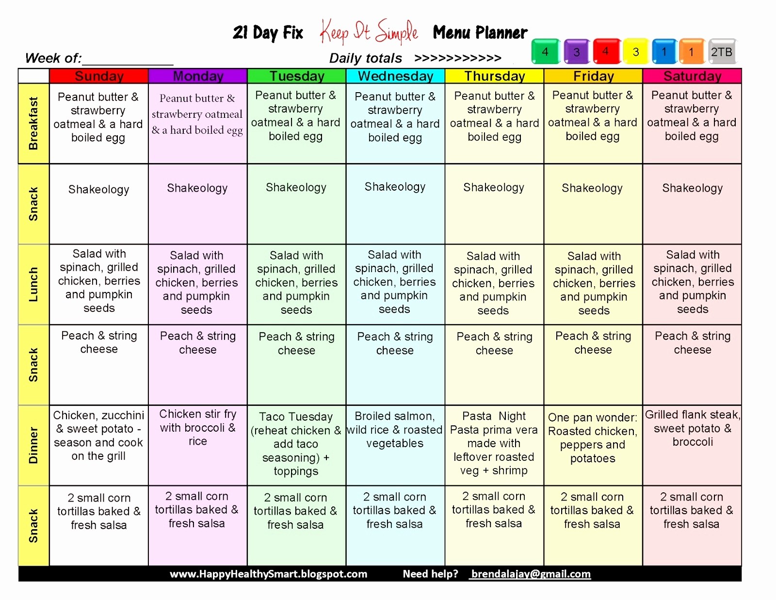 21 Day Fix Meal Plan Template Excel Best Of Luxury 27 Document