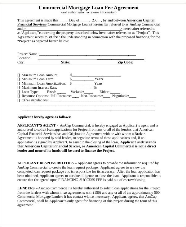 25 Loan Agreement Templates Free Premium Document Mortgage Format