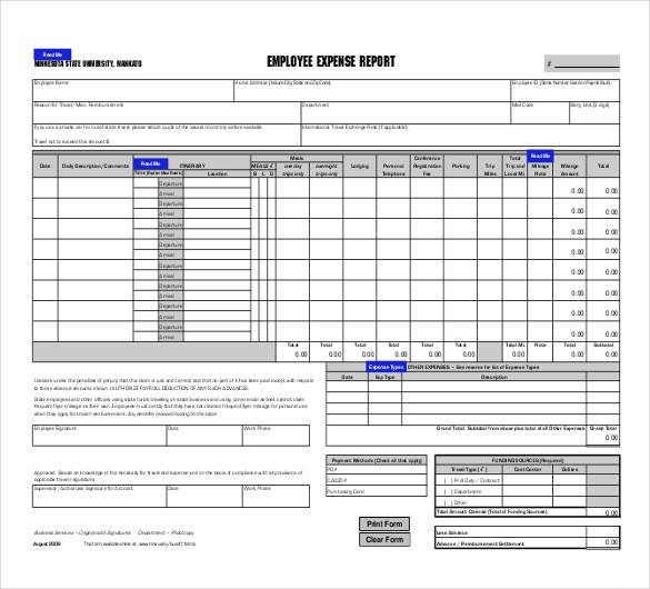 27 Expense Report Templates PDF DOC Free Premium Document Annual Template