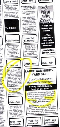 36 Best Yard Sale Tips Images On Pinterest Sales Garage Document Advertising Sample