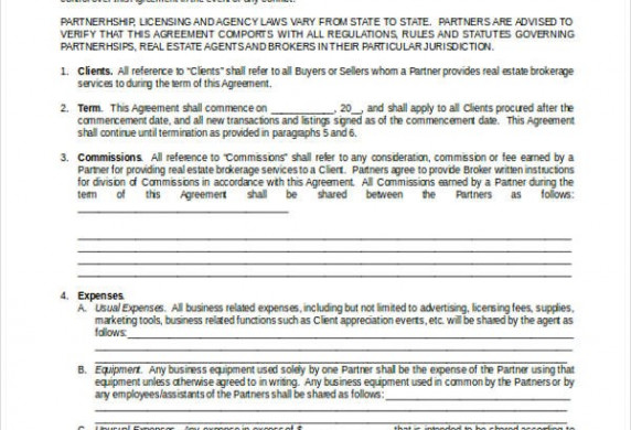 49 Examples Of Partnership Agreements Document Standard Business Agreement