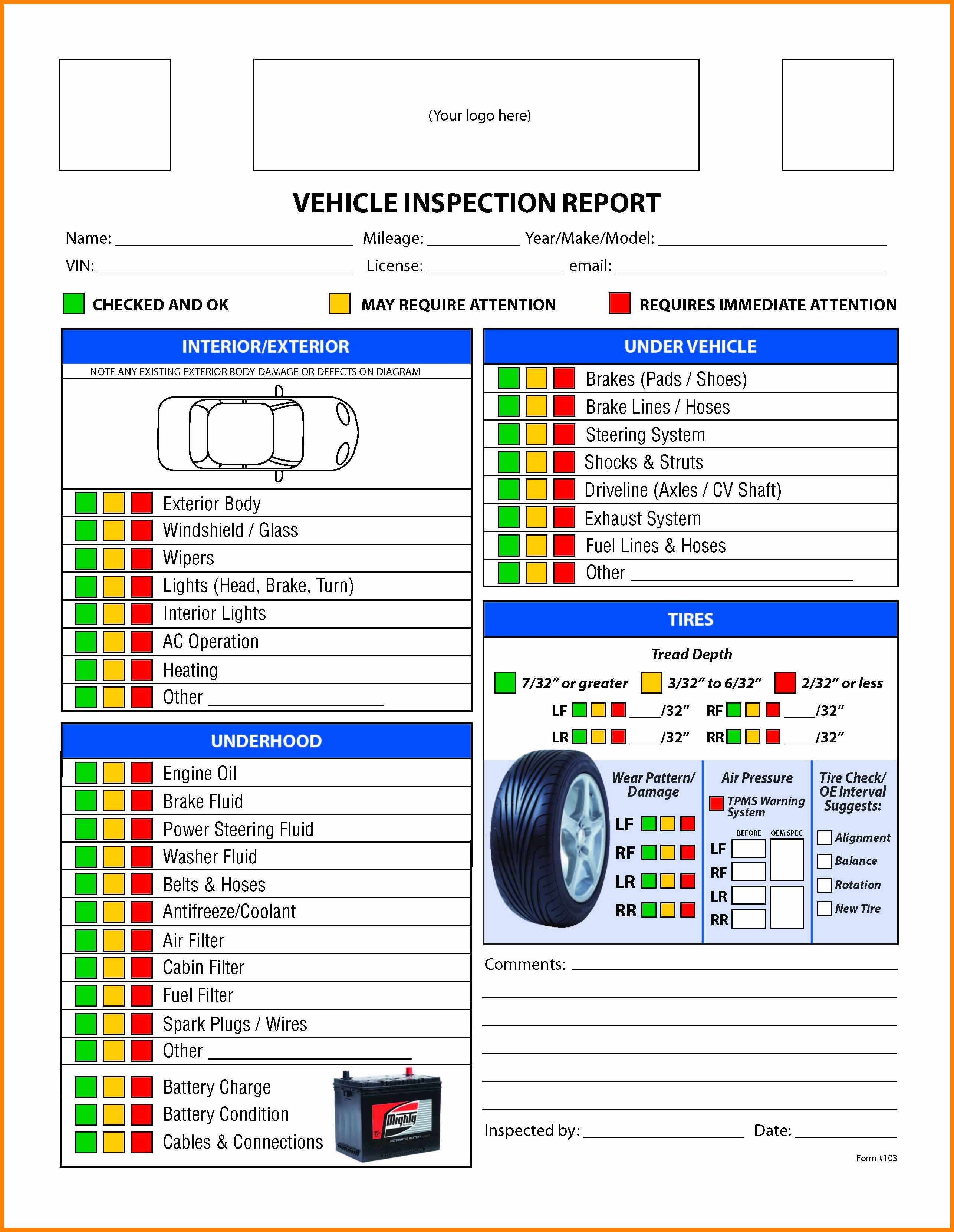 5 Car Maintenance Checklist Spreadsheet Credit Document