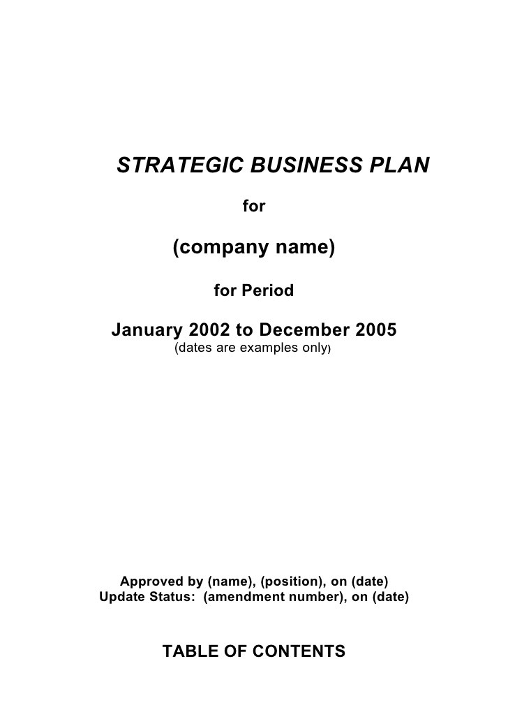 5 Comprehensive Strategic Business Plan Template Document