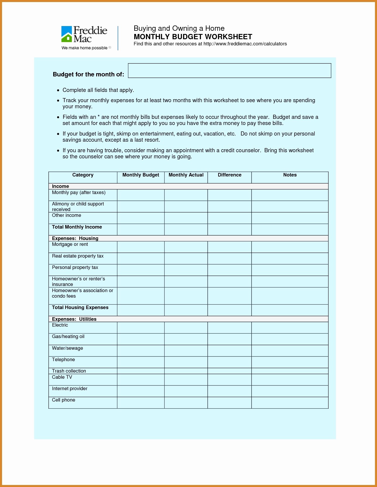 50 Fresh Real Simple Budget Worksheet DOCUMENT IDEAS Document