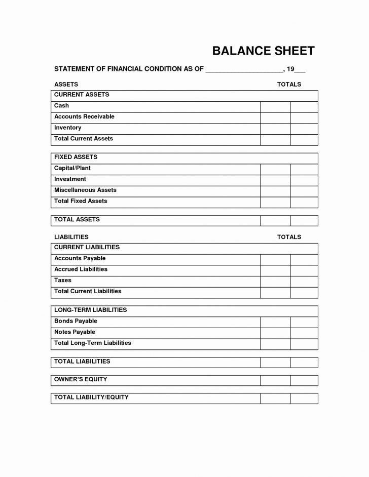 50 Luxury Blank Personal Balance Sheet DOCUMENT IDEAS Document