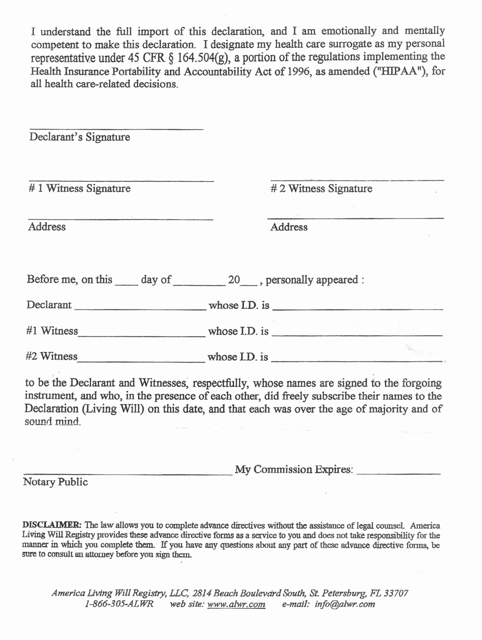 50 New Florida Designation Of Health Care Surrogate Form Free Document