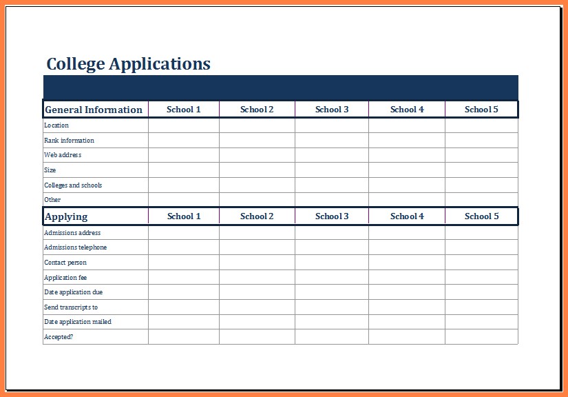 6 Comparison Spreadsheet Template Budget Document College