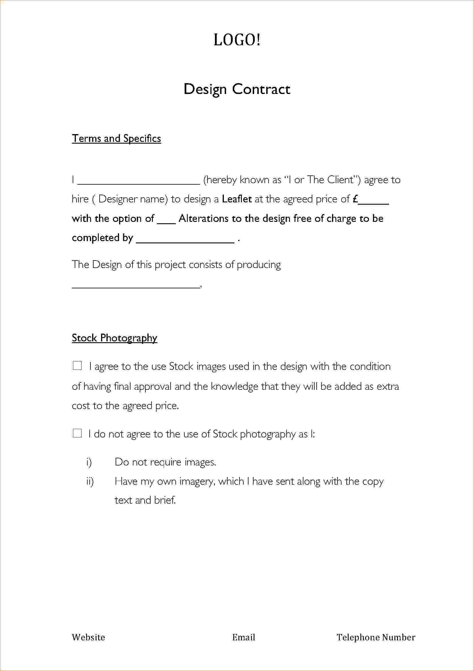 7 Graphic Design Contract Template Timeline Document Logo