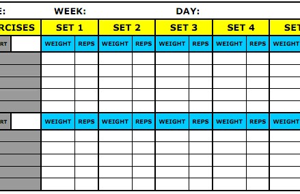 8 Best Workout Log Templates For Excel And Word TG Document Weightlifting Spreadsheet