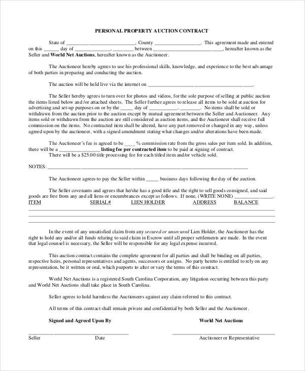 8 Property Contract Templates Sample Examples Free Premium Document Personal