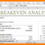 8 Restaurant Break Even Analysis Spreadsheet Credit Document