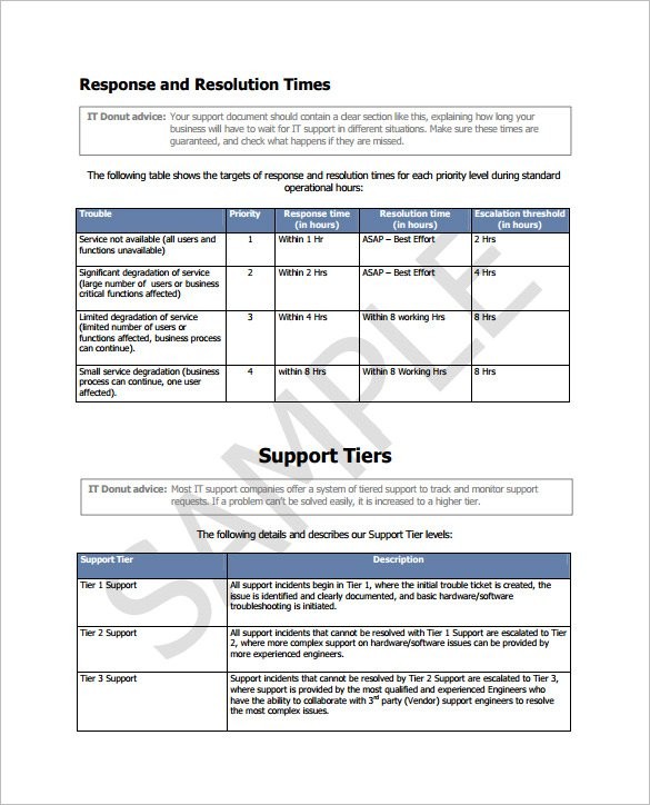 9 IT Support Contract Templates Free Word PDF Documents Download Document It Template
