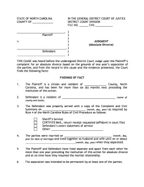 9 Printable Separation Agreement Template Nc Forms Fillable Document