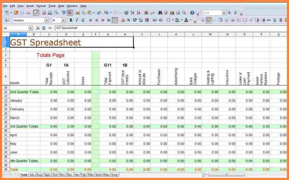 9 Small Business Accounting Spreadsheet Budget Document
