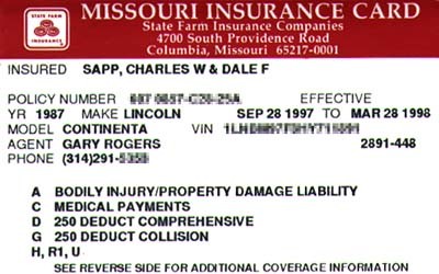 Acheap Auto Insurance Quote Cards Autohealth Life Document State Farm Id