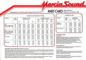 Advertising Rate Card Template Archives Word Templates Docs
