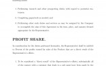 Agreements Profit Sharing Agreement Template Document Simple