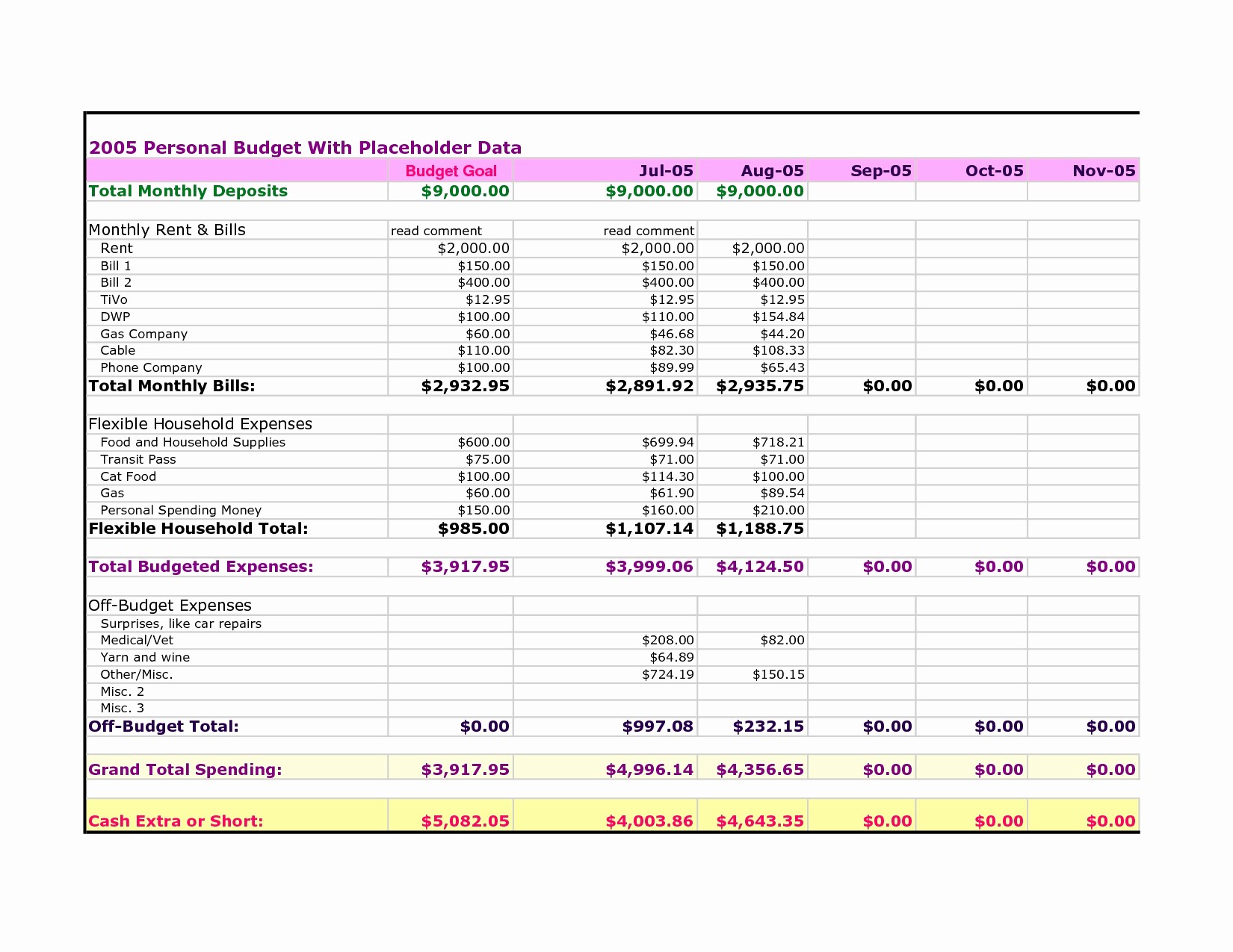 Allocated Spending Plan Luxury Best Appendix Document Excel
