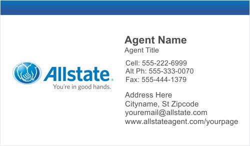 Allstate Bc 3 Insurance Business Cards Templates Ordering Document Card