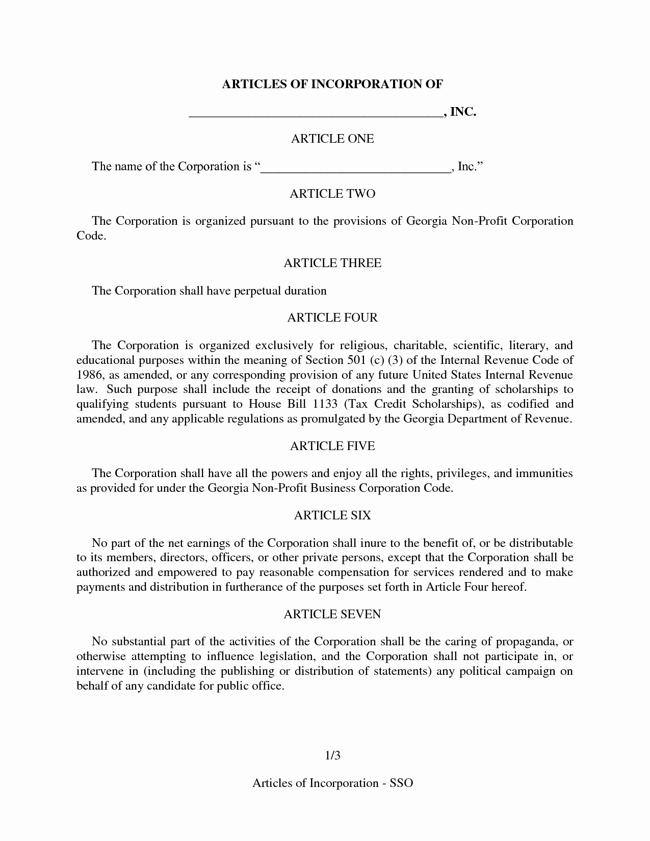 Articles Of Organization Llc Georgia Template New Document
