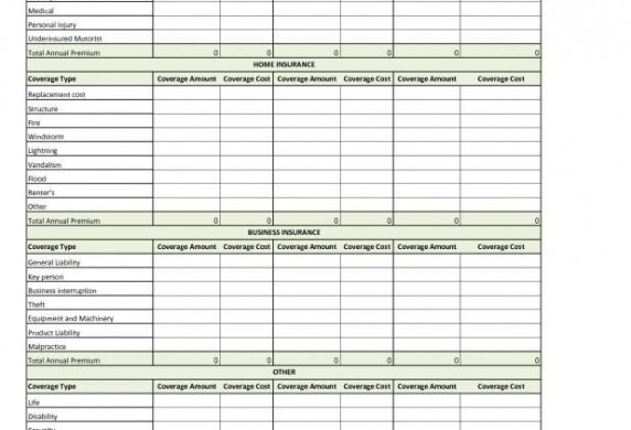 Auto Insurance Comparison Excel Spreadsheet Health Document