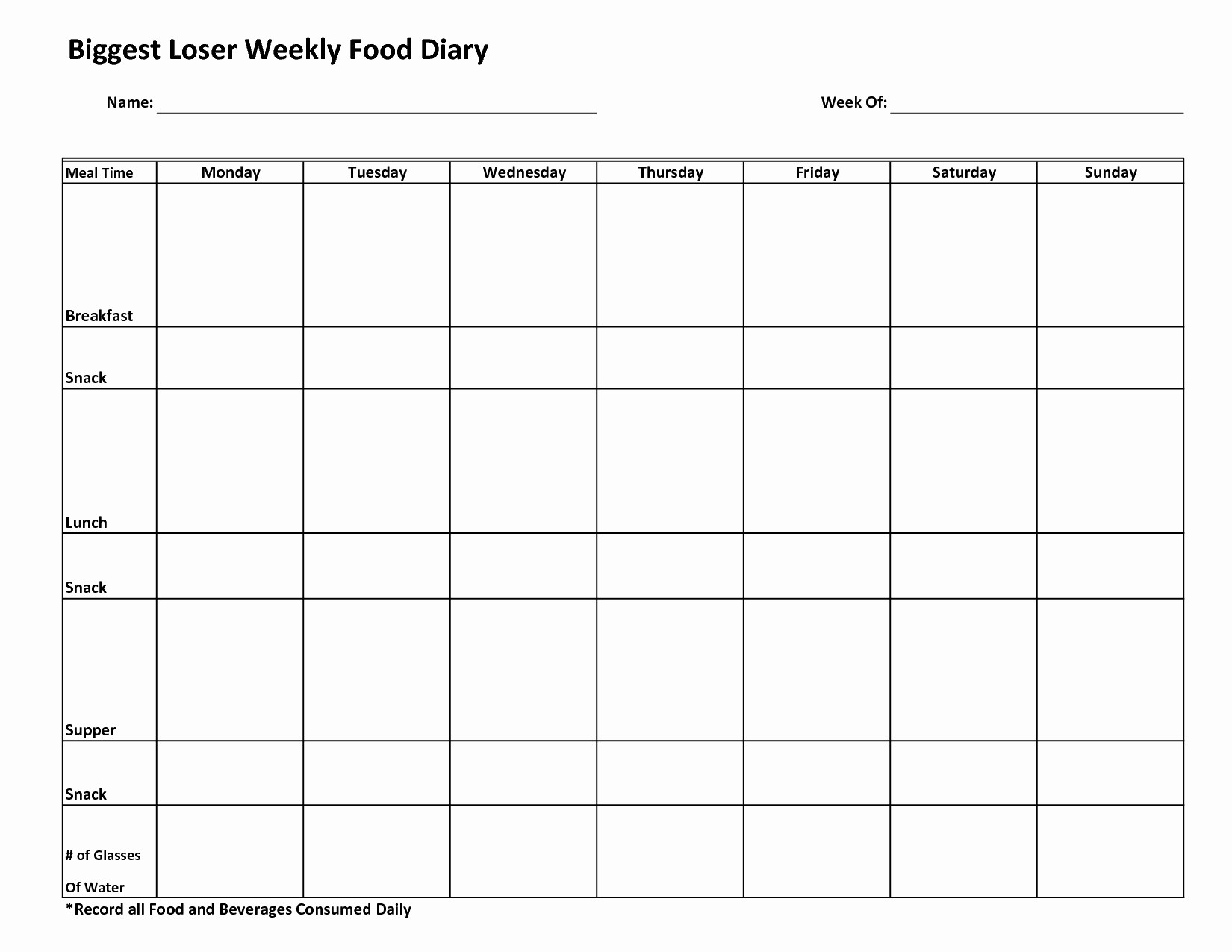 Biggest Loser Tracking Sheet Luxury Weight Loss Chart Document