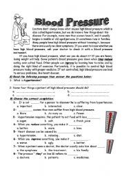 Blood Pressure ESL Worksheet By Mshmsh Document Worksheets Printable