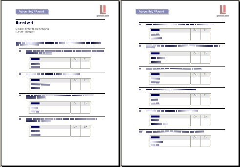 Bookkeeping Exercise Double Entry Level Simple Document