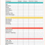 Business Income And Expenses Spreadsheet Proposal Small Template Document