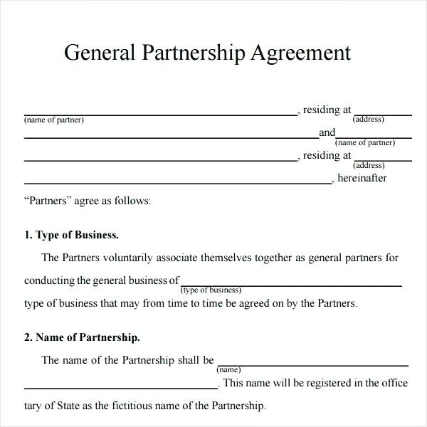 Business Partnership Agreement Template Free Nz Simple