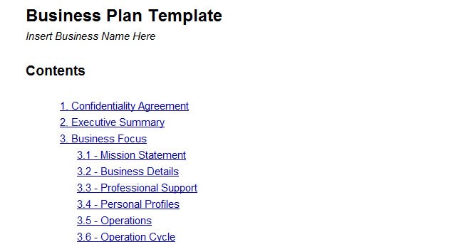 Business Plan Template Google Doc Docs Document