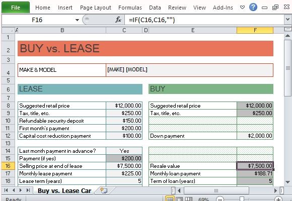 Buying A New Car Calculator Tier Crewpulse Co Document Excel Spreadsheet
