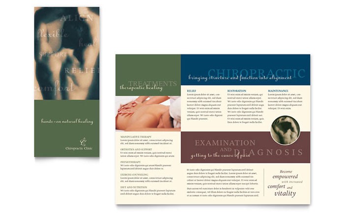 Chiropractor Brochure Template Design Document Chiropractic Flyer Templates