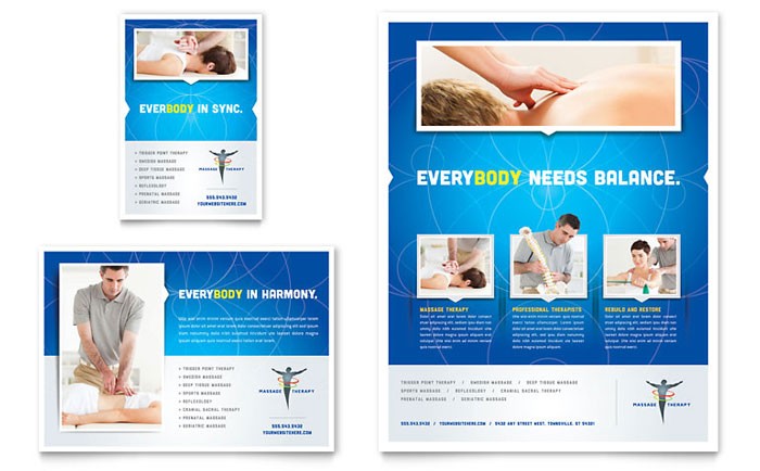 Chiropractor Massage Therapist Flyers Templates Graphic Designs Document Chiropractic Flyer