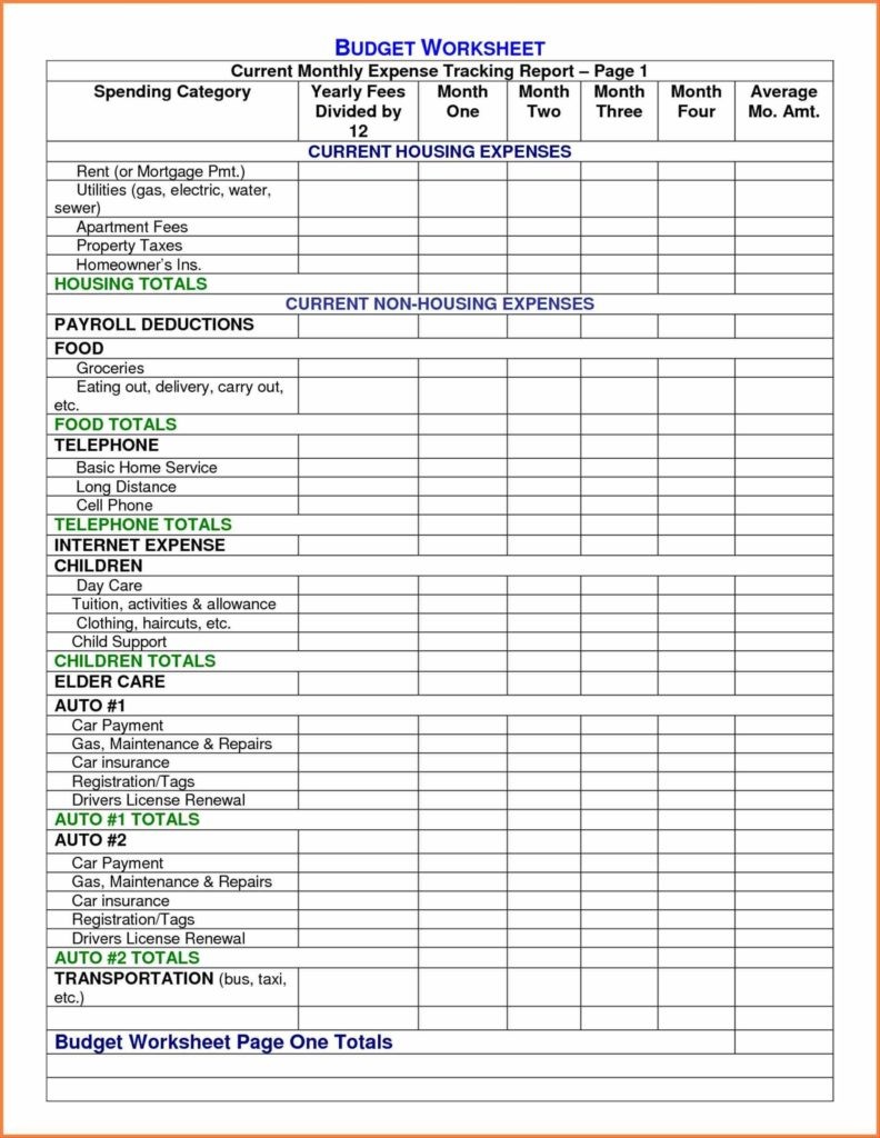 Church Expenses Template And Spreadsheet Bud Document Group