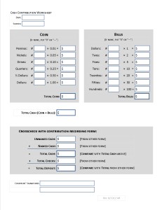 Church Offering Counter Forms Stephenmoody Net Document Counting Form