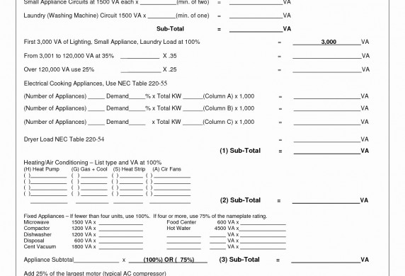 Commercial Electrical Load Calculation Software Unique Free Document Sheet