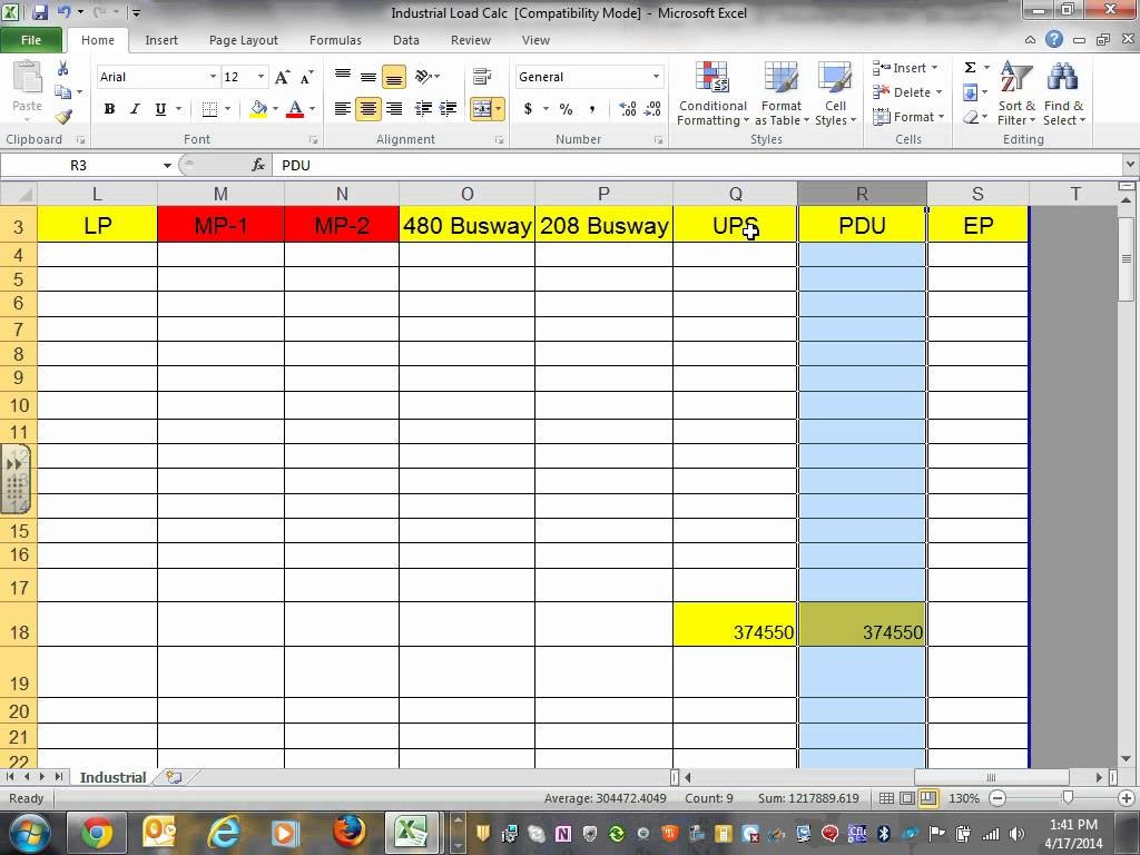 Commerciall Load Calculations Worksheet The Best Example Of Document Commercial Calculation Spreadsheet