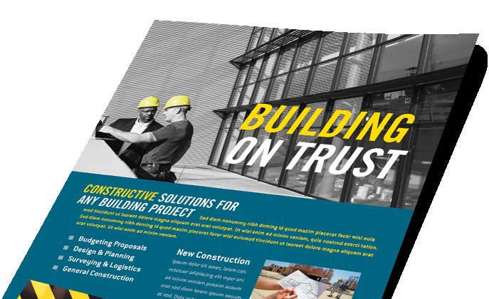 Construction Marketing Brochures S Postcards Document Best