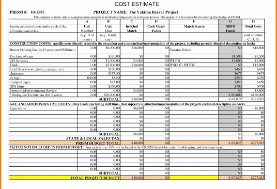 Construction Takeoff Excel Template Fresh Cost Document