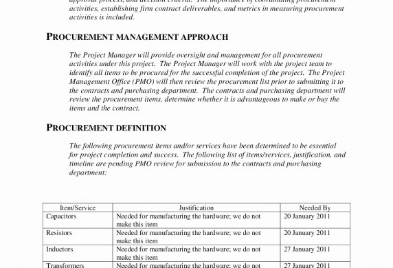 Contract Management Template Fresh Vendor Plan Document