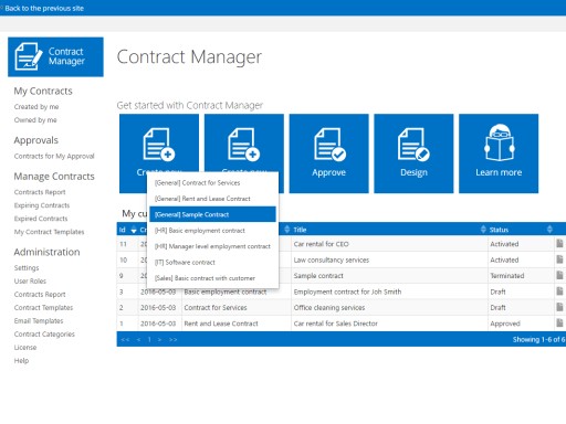 Contract Manager By Ivero SharePoint Sharepoint Based Document Management Template Free