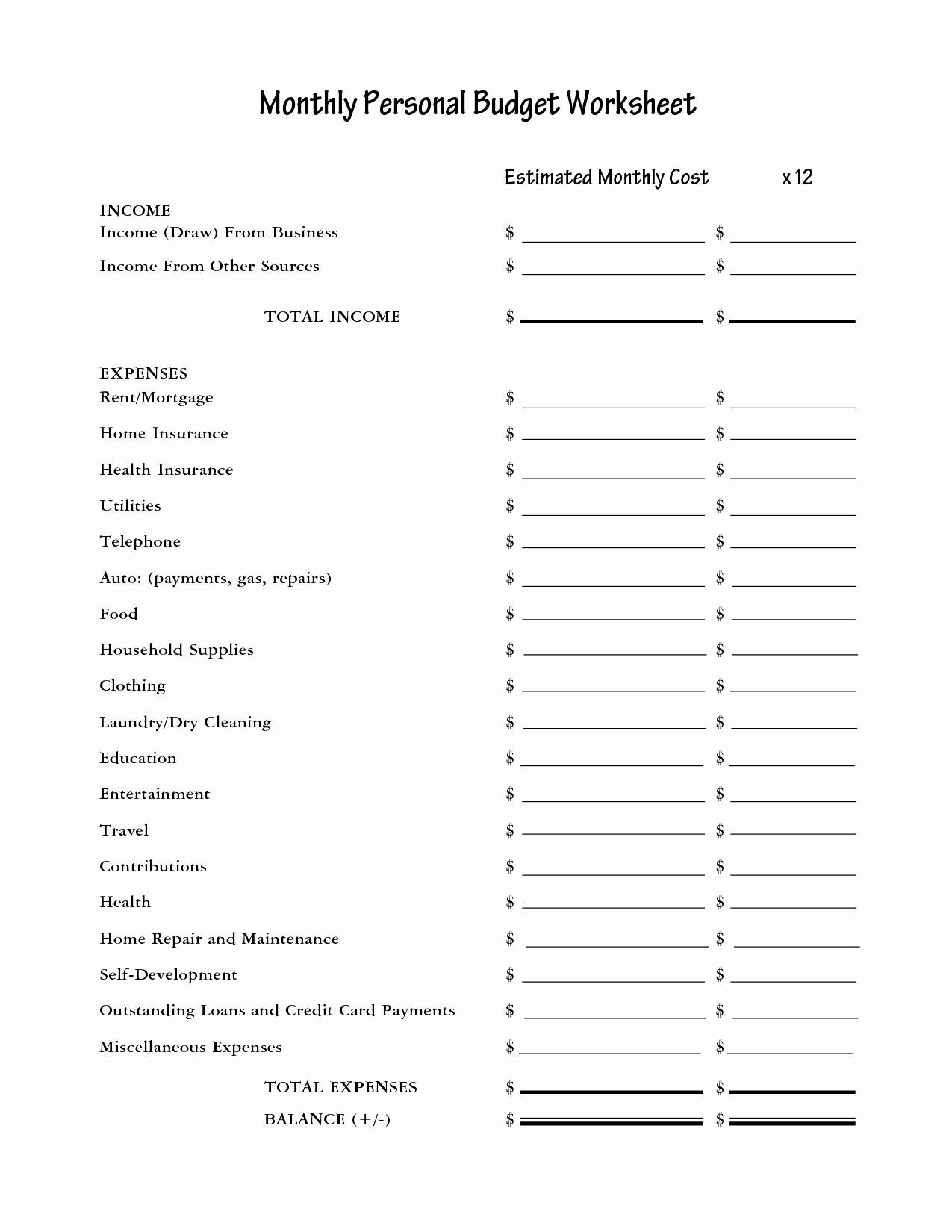Dave Ramsey Allocated Spending Plan Best Of Bud Forms Document Worksheet