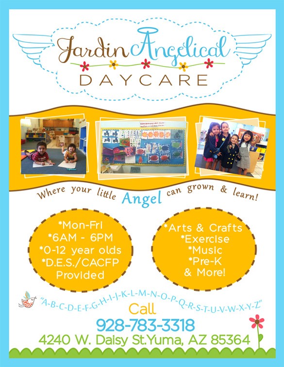 Daycare Flyers Samples Twentyhueandico Child Care Examples Document