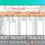 Debt Payoff Spreadsheet Snowball Excel Credit Card Payment Document Formula
