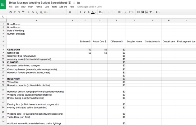 Destination Wedding Budget Spreadsheet As App Dave Document Excel