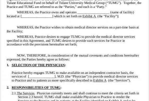 Director Agreement Templates 9 Free Word PDF Format Download Document Medical Contract Template