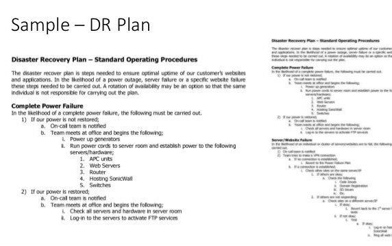 Disaster Recovery Creating A Plan For Your Website Document It Example