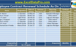 Download Employee Contract Renewal Schedule Excel Template Document Management